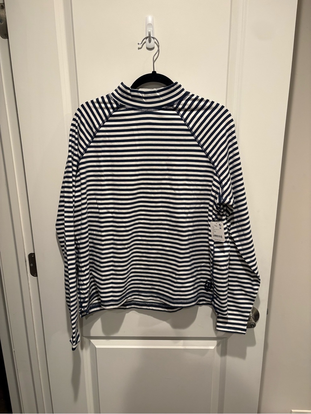 Free People Movement Restoration Layer in Sailor Stripe Navy